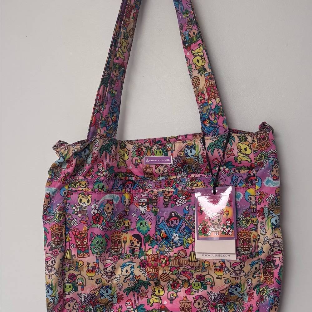 TokiDoki x Ju-Ju-Be Pink Multi-Character Printed Be Light Tote Bag